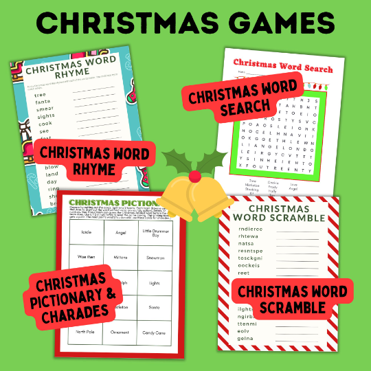 Christmas Word Game Bundle for Kids | Christmas Games for Kids