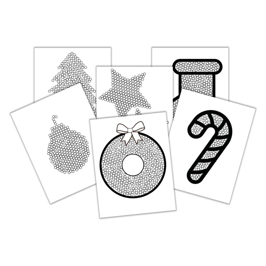 Christmas Q-tip Painting Printable | Christmas Craft for Kids and Toddlers