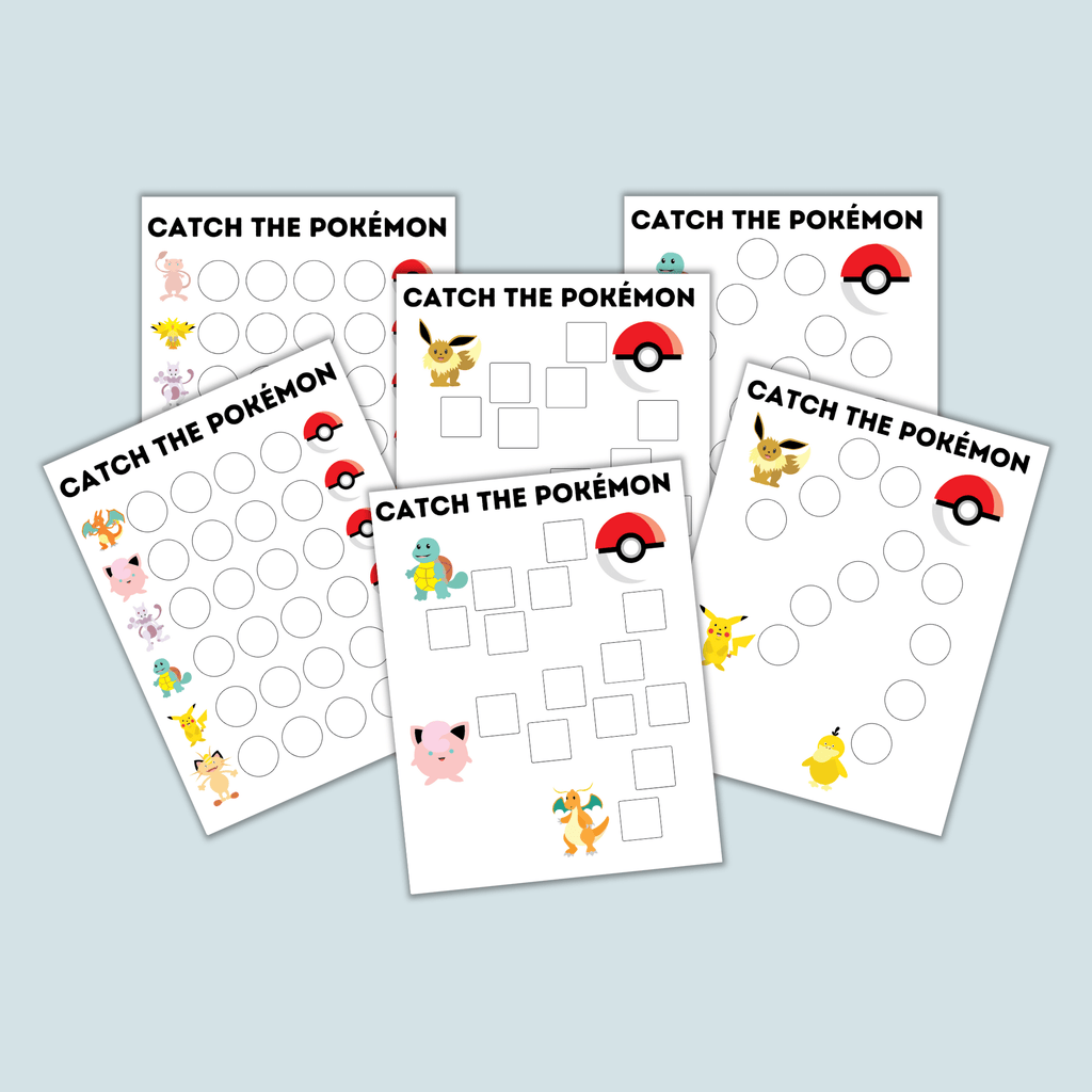 Pokémon Chore Chart or Potty Training Chart for Toddlers and Kids