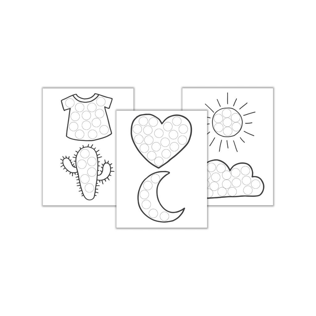 Toddler and Preschooler Dot Sticker Activity Pages