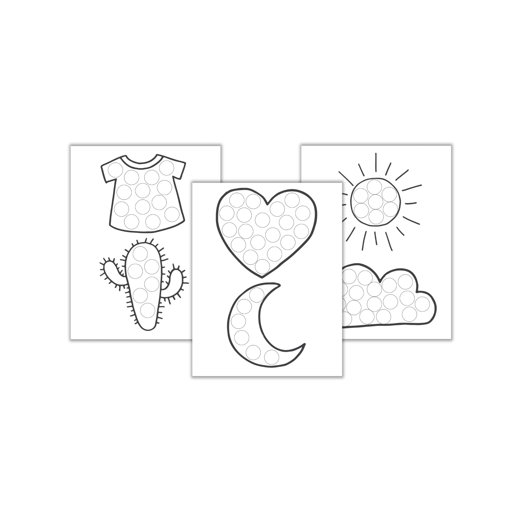 Toddler and Preschooler Dot Sticker Activity Pages